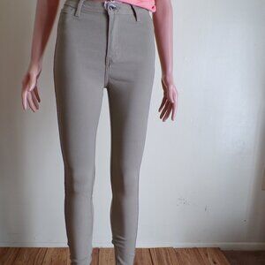 Tan Skinny Jeans | Stretch Denim | Neutral Essential | Size [M]